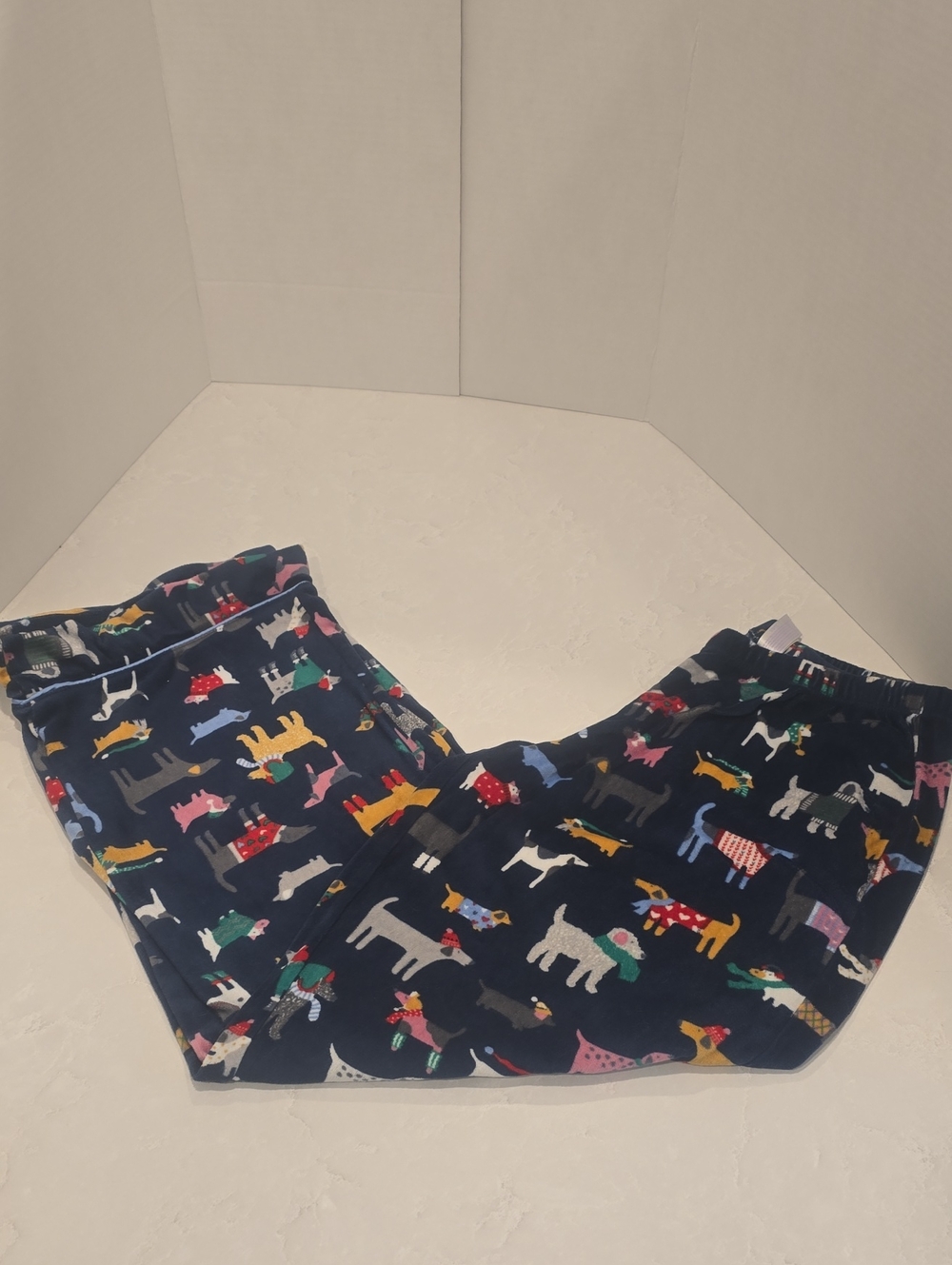 Secret Treasures Navy Pajama Bottoms with Colorful Dog Print
